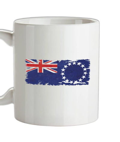 Cook Islands Grunge Style Flag Ceramic Mug