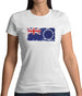 Cook Islands Grunge Style Flag Womens T-Shirt