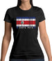 Costa Rica  Barcode Style Flag Womens T-Shirt