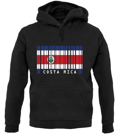 Costa Rica  Barcode Style Flag unisex hoodie