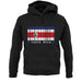 Costa Rica  Barcode Style Flag unisex hoodie