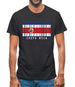 Costa Rica  Barcode Style Flag Mens T-Shirt