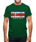 Costa Rica  Barcode Style Flag Mens T-Shirt