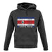 Costa Rica  Barcode Style Flag unisex hoodie