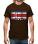 Costa Rica  Barcode Style Flag Mens T-Shirt