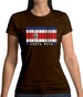 Costa Rica  Barcode Style Flag Womens T-Shirt