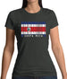 Costa Rica  Barcode Style Flag Womens T-Shirt