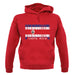 Costa Rica  Barcode Style Flag unisex hoodie