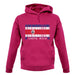 Costa Rica  Barcode Style Flag unisex hoodie