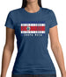 Costa Rica  Barcode Style Flag Womens T-Shirt