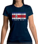 Costa Rica  Barcode Style Flag Womens T-Shirt