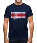 Costa Rica  Barcode Style Flag Mens T-Shirt