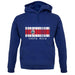 Costa Rica  Barcode Style Flag unisex hoodie