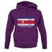 Costa Rica  Barcode Style Flag unisex hoodie