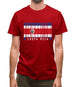 Costa Rica  Barcode Style Flag Mens T-Shirt