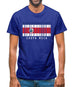 Costa Rica  Barcode Style Flag Mens T-Shirt