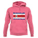 Costa Rica Grunge Style Flag unisex hoodie