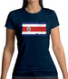 Costa Rica Grunge Style Flag Womens T-Shirt