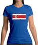 Costa Rica Grunge Style Flag Womens T-Shirt