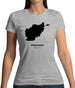 Afghanistan Silhouette Womens T-Shirt