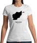 Afghanistan Silhouette Womens T-Shirt