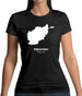 Afghanistan Silhouette Womens T-Shirt