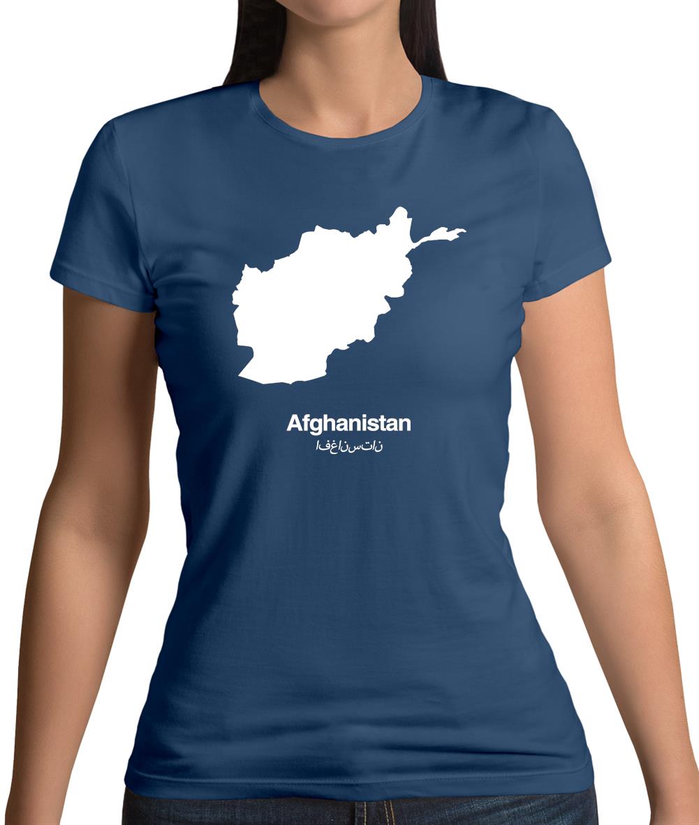 Afghanistan Silhouette Womens T-Shirt