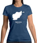 Afghanistan Silhouette Womens T-Shirt