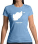 Afghanistan Silhouette Womens T-Shirt