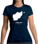 Afghanistan Silhouette Womens T-Shirt