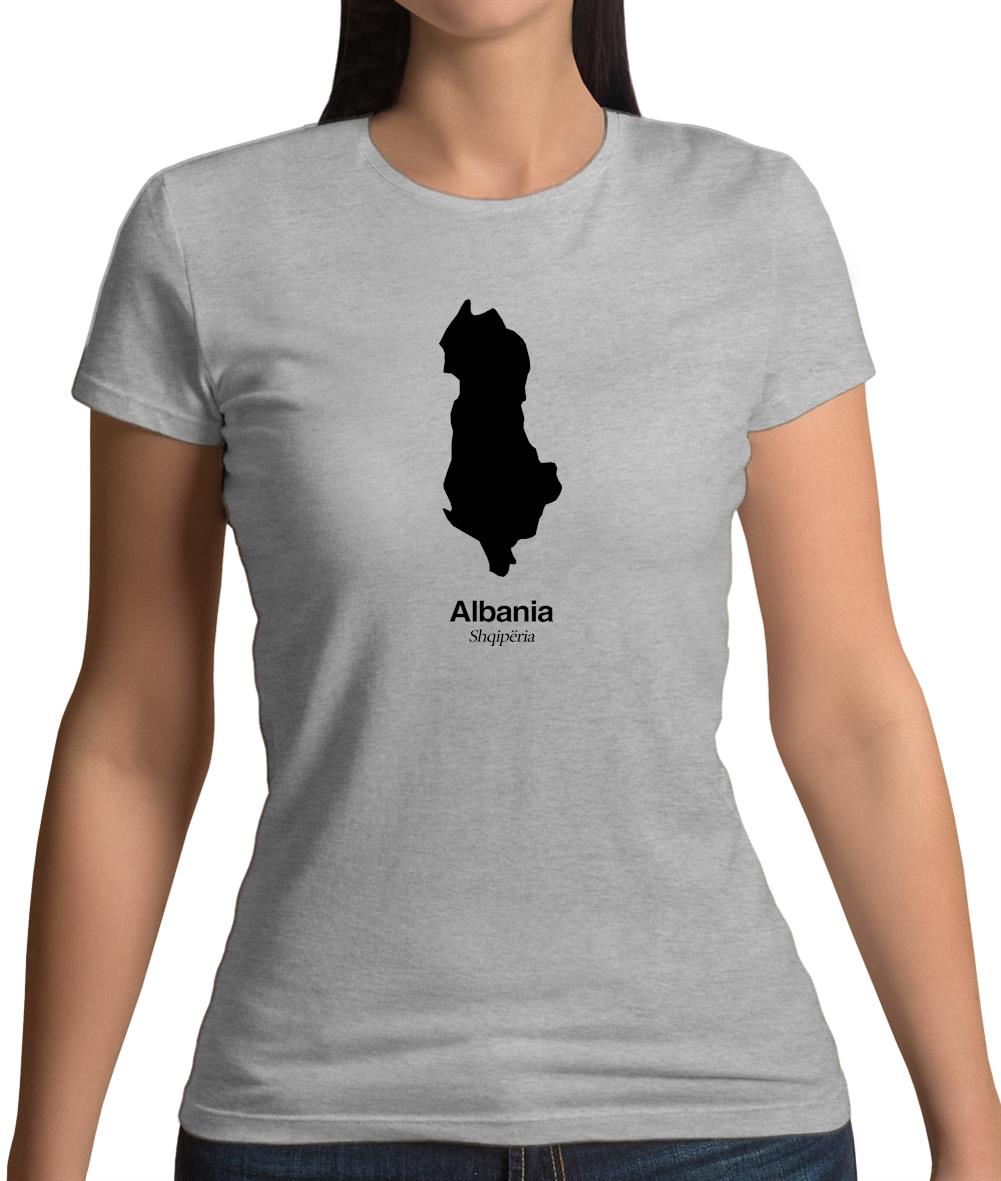 Albania Silhouette Womens T-Shirt