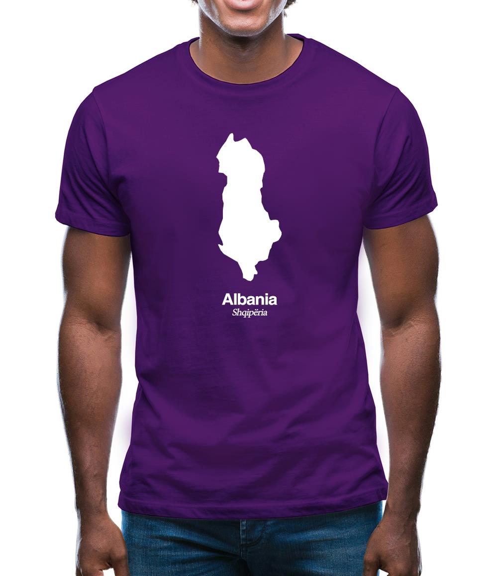 Albania Silhouette Mens T-Shirt