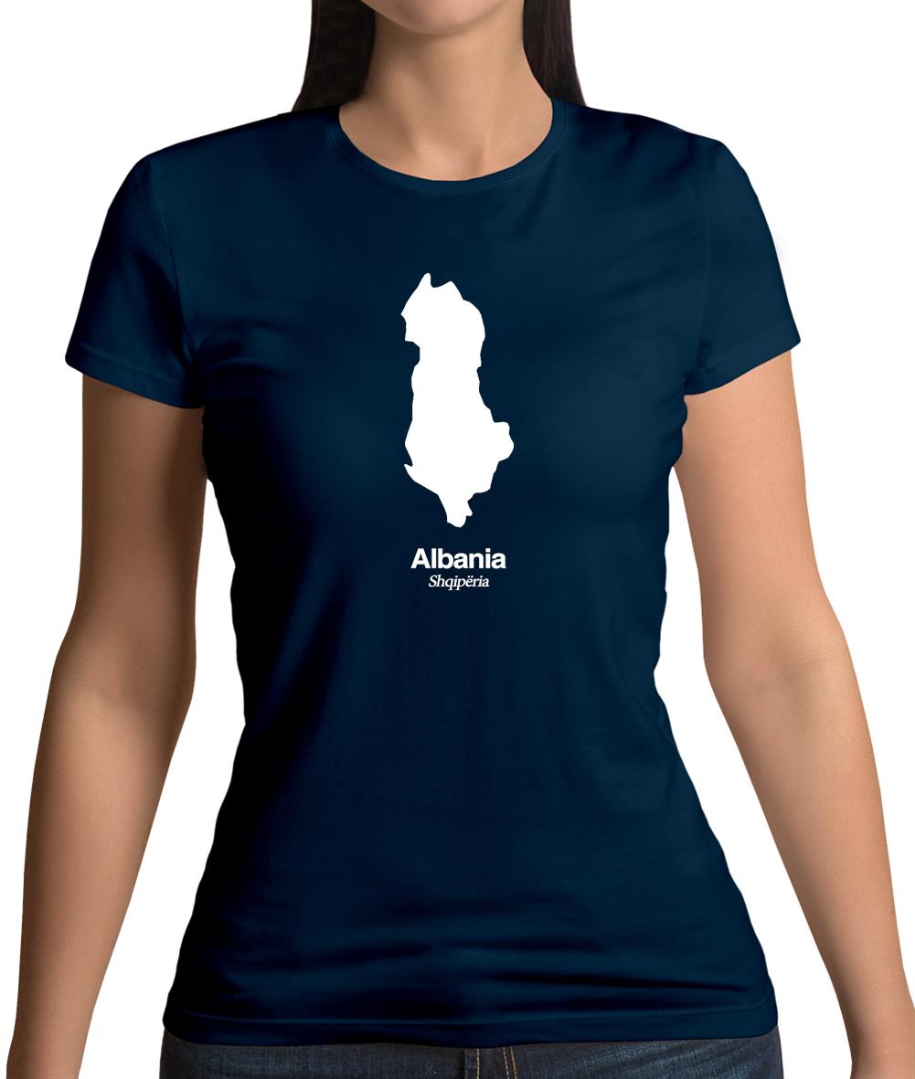 Albania Silhouette Womens T-Shirt