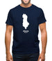 Albania Silhouette Mens T-Shirt