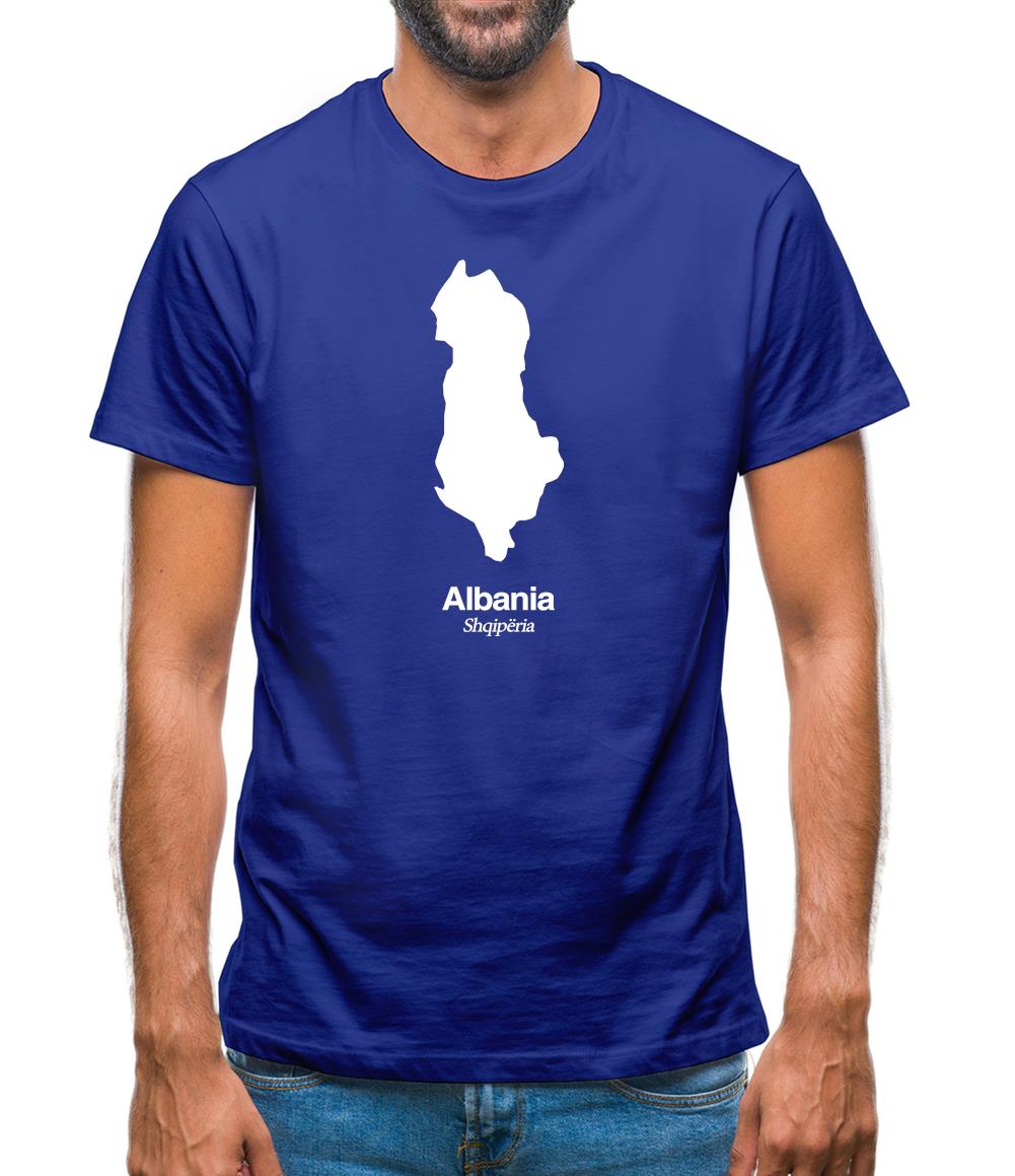 Albania Silhouette Mens T-Shirt