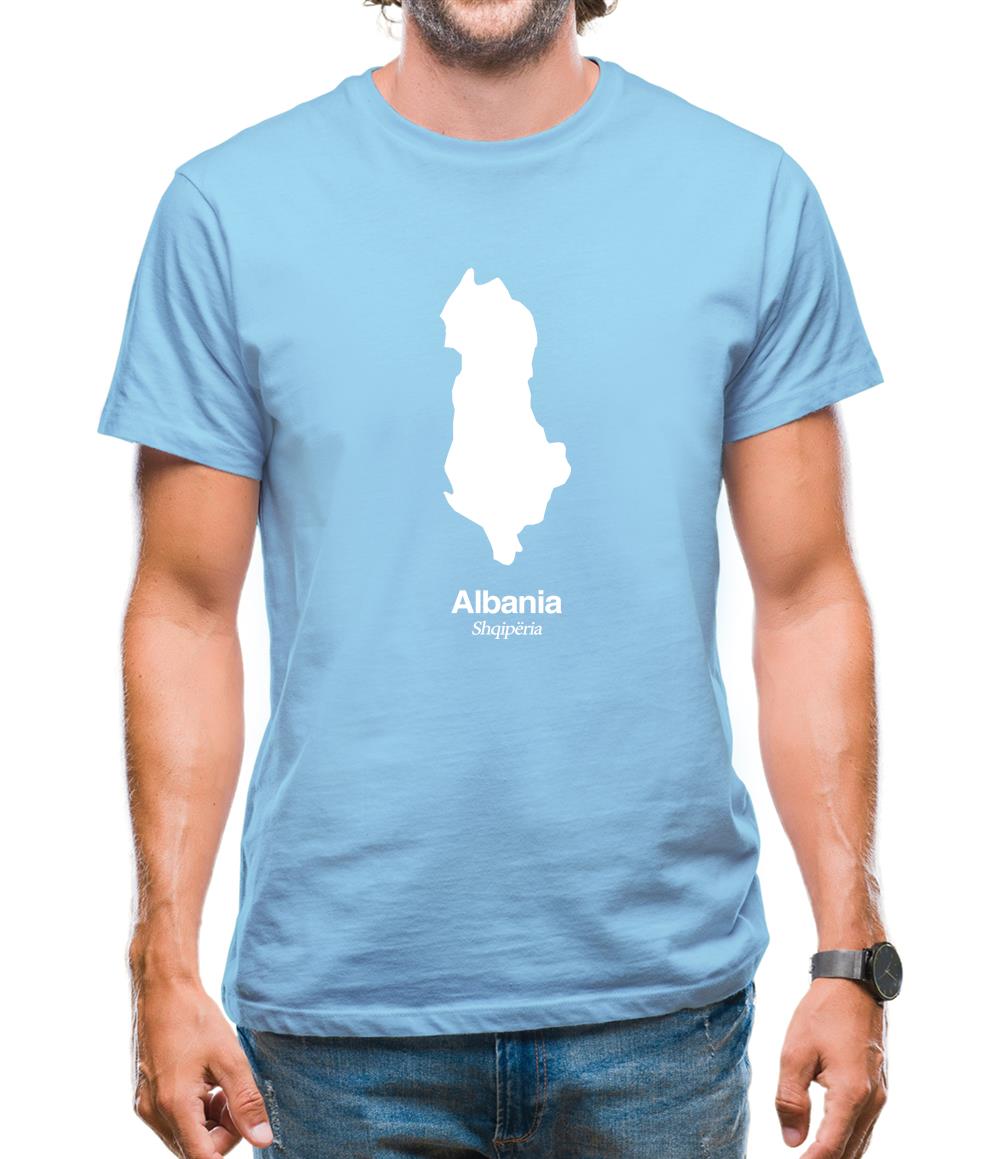 Albania Silhouette Mens T-Shirt