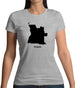 Angola Silhouette Womens T-Shirt