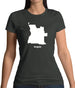 Angola Silhouette Womens T-Shirt