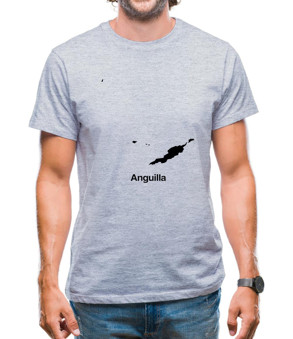 Anguilla Silhouette Mens T-Shirt