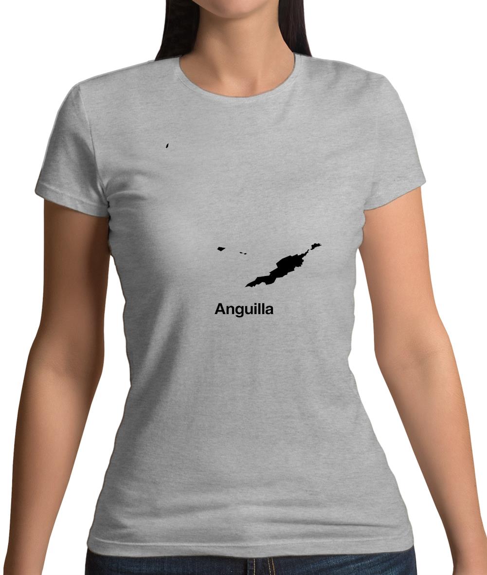 Anguilla Silhouette Womens T-Shirt