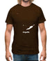 Anguilla Silhouette Mens T-Shirt