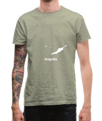 Anguilla Silhouette Mens T-Shirt