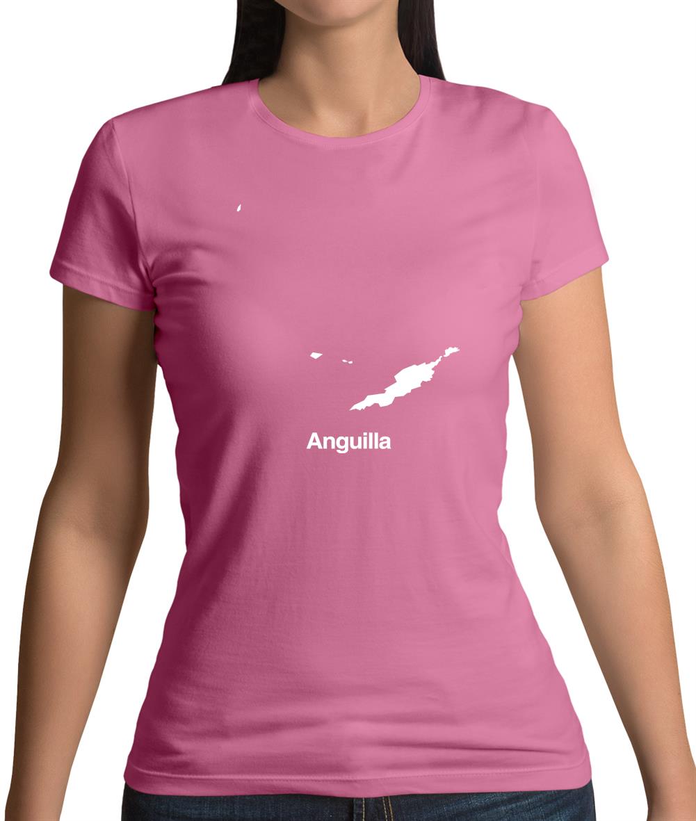 Anguilla Silhouette Womens T-Shirt
