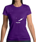 Anguilla Silhouette Womens T-Shirt