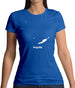 Anguilla Silhouette Womens T-Shirt