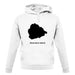 Ascension Island Silhouette unisex hoodie