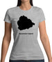 Ascension Island Silhouette Womens T-Shirt