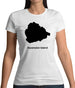 Ascension Island Silhouette Womens T-Shirt