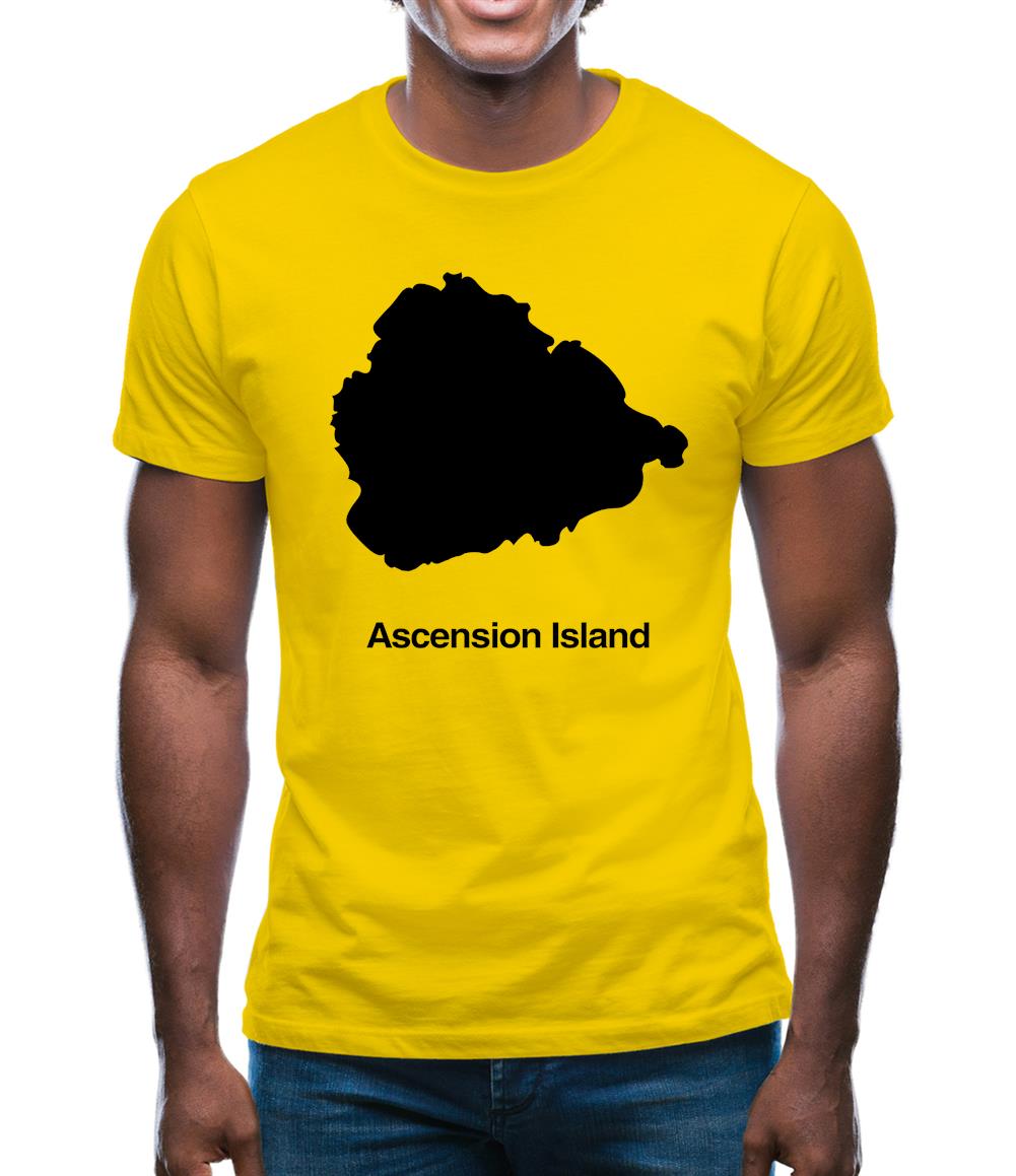 Ascension Island Silhouette Mens T-Shirt