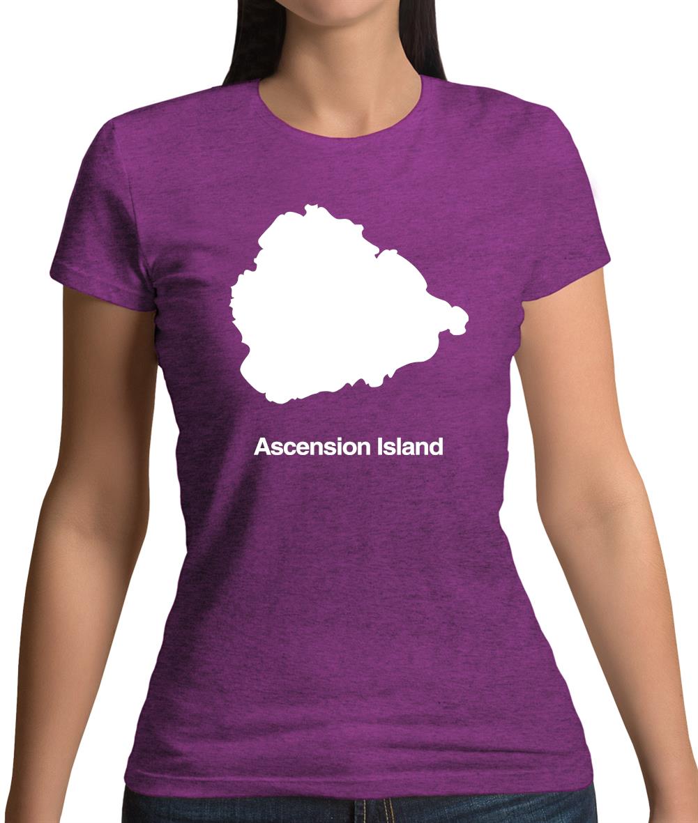 Ascension Island Silhouette Womens T-Shirt